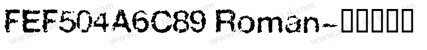 FEF504A6C89 Roman字体转换